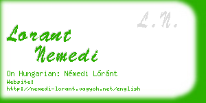 lorant nemedi business card